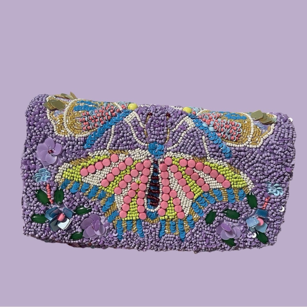 Embellished Purple Clutch